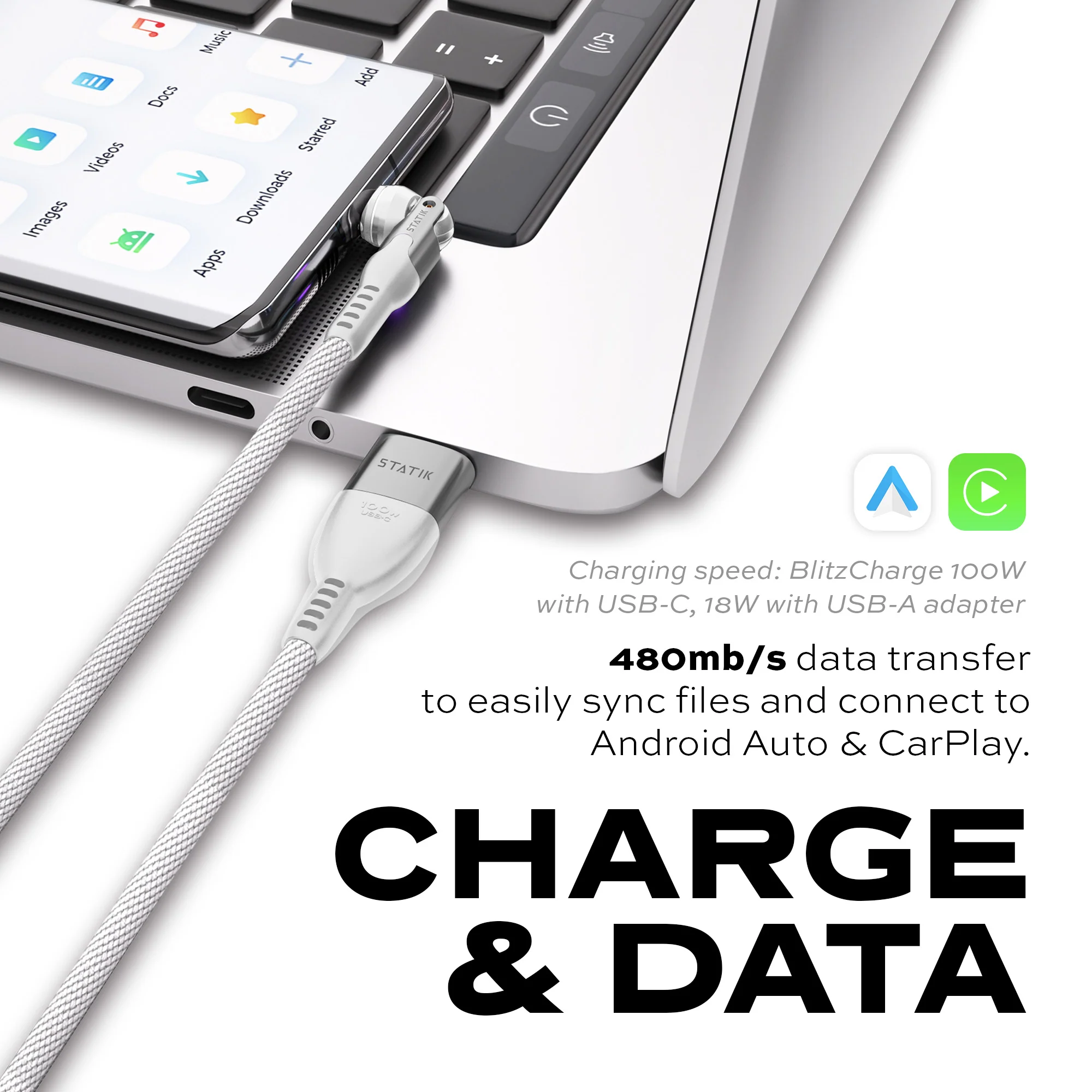 PowerPivot® Pro White | Fast Charge 100W Compatible | Data Transfer - Image 5