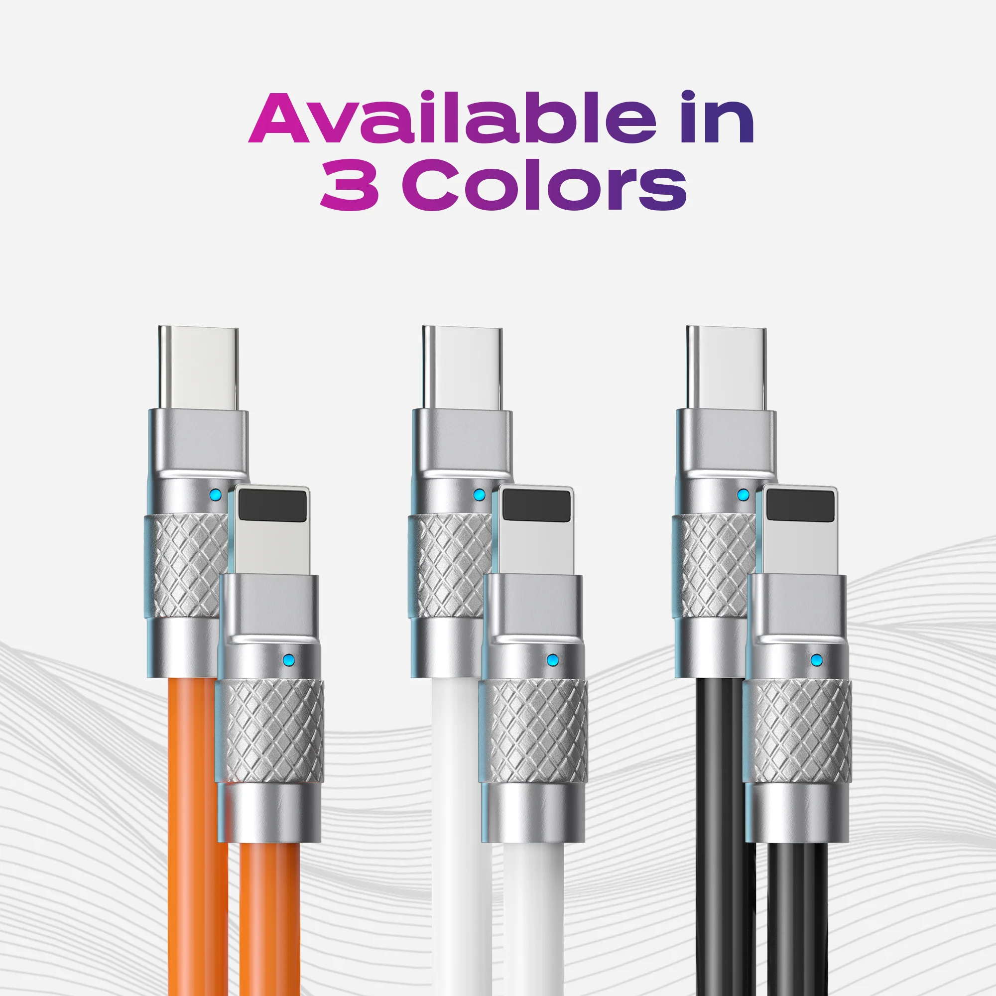 TsumoCharge® | 100W Silicone Charging Cable | Orange - Image 9